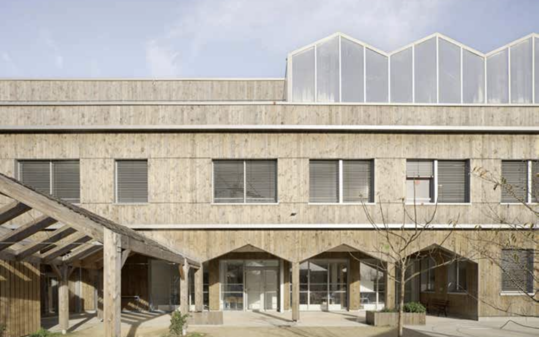 Une école bois préfabriquée
